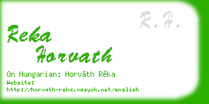 reka horvath business card